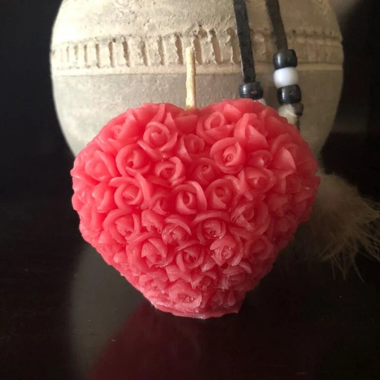 Rose Heart Candle